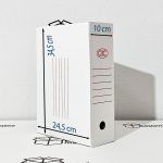 cutie de arhivare din carton tip co3 245 x 100 x 345 / ondula e, culoare carton:alb