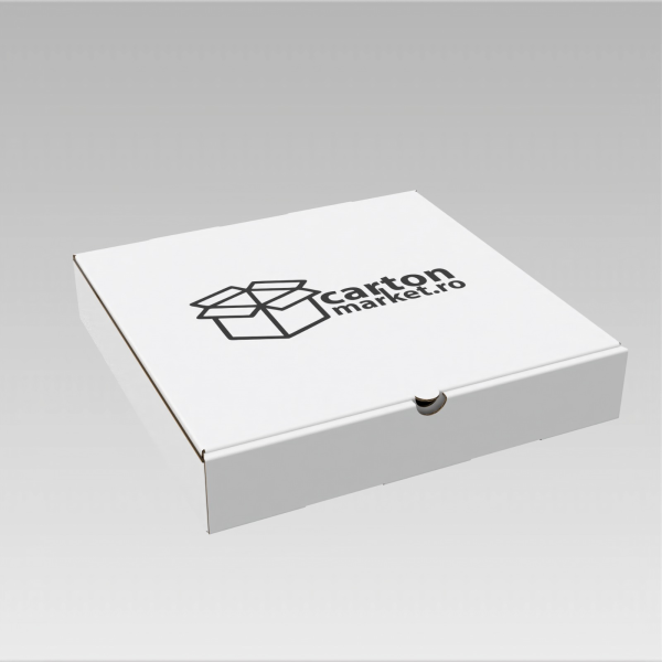 cutie pizza din carton tip co3 / ondula e (micro ondul) maro