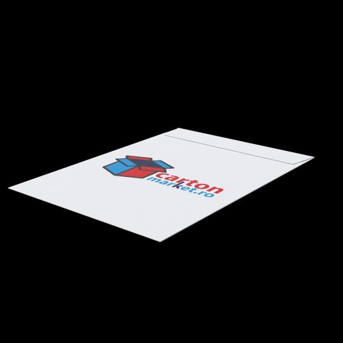 plic c5 alb, 169x229 mm, 90gr/mp, lipire siliconică, deschidere pe latura mică