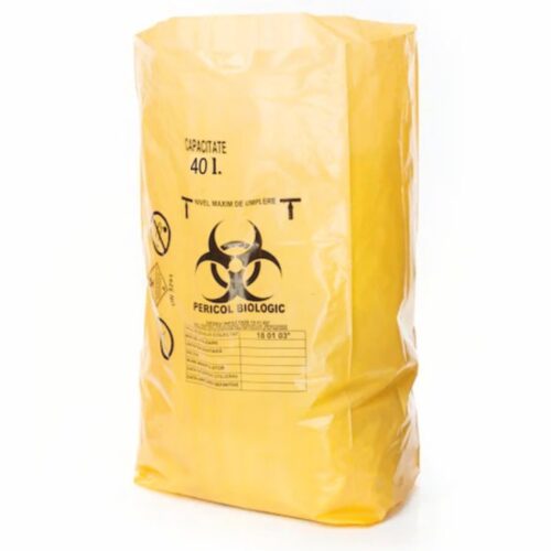 saci 40 l pericol biologic 50 bucați/set