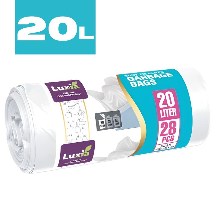 saci menajeri cu urechi 20l vanilie alb luxia 28 buc / set