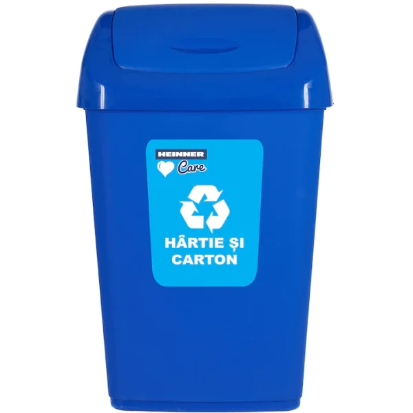 cos de gunoi cu capac batant , reciclare eco, albastru, 35l