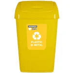 cos de gunoi cu capac batant , reciclare eco, galben, 35l