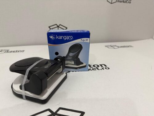 perforator kangaro perfo 30, 30 coli, metalic, negru