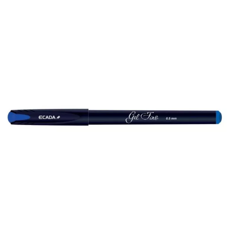 Pix Ecada Cu Gel Gelfino 0.5mm cu capac, Albastru, negru, rosu , 12buc/cut