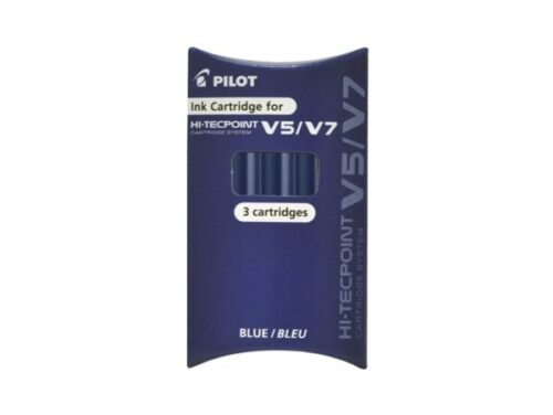 Rezerve roller PILOT V5/V7 Hi-Tecpoint, 3 buc/set albastru